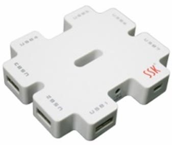 �����SSK��SHU011 ��ľ7�� USB HUB ������������Դ��